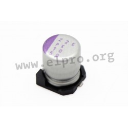 50SVPK120M, Panasonic electrolytic capacitors, SMD, 125°C, polymer hybrid aluminium, OS-CON, SVPK series