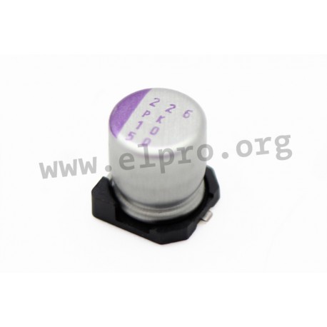 50SVPK120M, Panasonic electrolytic capacitors, SMD, 125°C, polymer hybrid aluminium, OS-CON, SVPK series