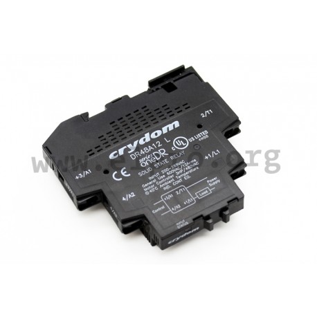 DR48D03R, Crydom solid state relays, 6 to 12A, 600V, thyristor output, DIN rail, DR series