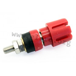 TP6S RED CL159719, Cliff insulated terminal posts, 30A, TP/6 series