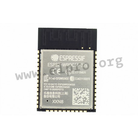 ESP32-WROOM-32E-N16, Espressif WiFi modules, 802.11 b/g/n, bluetooth, ESP series