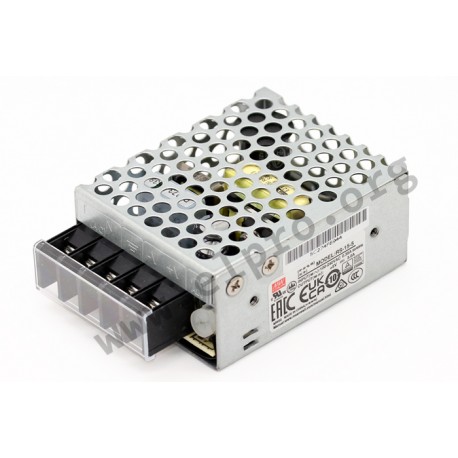 RS-15-3.3, Mean Well switching power supplies, 15W, RS-15 series