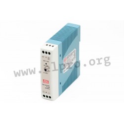 MDR-20-15, Mean Well DIN rail switching power supplies, 20W, MDR-20 series