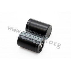 TLP159M035S1A5S45L, Jamicon and Kemet electrolytic capacitors, radial, pitch 10mm, Snap-In, 85°C, ELH/LP/LS series