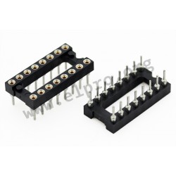 001-1-016-3-B1STF-XT0, MPE Garry IC precision sockets, pitch 2,54mm, 001 series