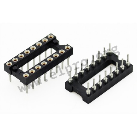 001-1-016-3-B1STF-XT0, MPE Garry IC precision sockets, pitch 2,54mm, 001 series