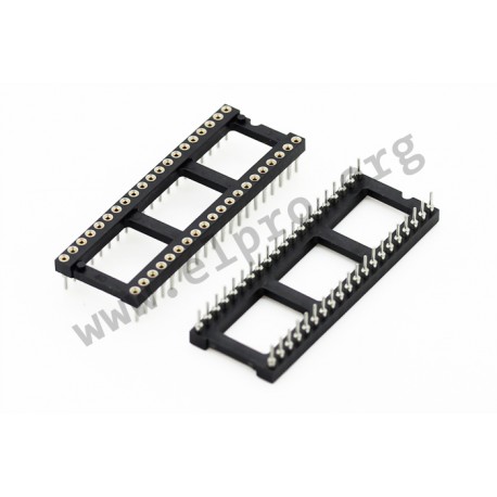 001-5-040-6-B1STF-XT0, MPE Garry IC precision sockets, pitch 2,54mm, 001 series