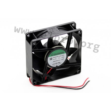 GF80251B1-000U-AE9, Sunon Lüfter, 80x80x25mm, 12V DC, EE/EF/MF/HA/GF/PF Serie