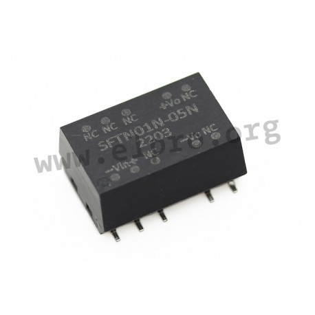SFTN01L-05N, Mean Well DC/DC converters, 1W, SMD, SFTN01-N series