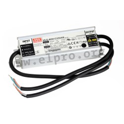 HLG-80H-C350AB, Mean Well LED drivers, 90W, IP65, constant current, dimmable, adjustable, HLG-80H-C series