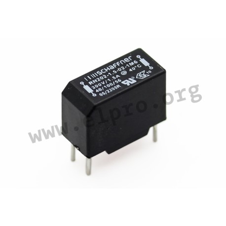 RN202-1-02-3M0, Schaffner current-compensated chokes, fully potted, vertical, RN series