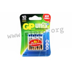 03024AUP-U4, GP Batteries alkaline manganese batteries, Ultra Plus Alkaline series