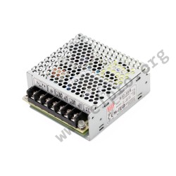 RID-50B, Mean Well switching power supplies, 50W, isolated output, dual output, RID-50 series