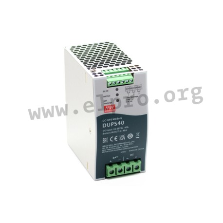DUPS40, Mean Well DIN rail DC UPS controllers, 40A, DUPS-40 series