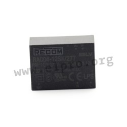 RAC04-05SK/277, Recom AC/DC-Wandler, 4W, PCB, RAC04-K/277 und RAC04-C Serie