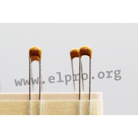 C315C103K1R5TA7317, Kemet multilayer ceramic capacitors, pitch 2,54mm, 50/63/100V