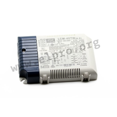 LCM-40TW, Mean Well LED-Schaltnetzteile, 40W, Tunable White, dimmbar, DALI DT6 und DT8-Schnittstelle, LCM-40TW Serie