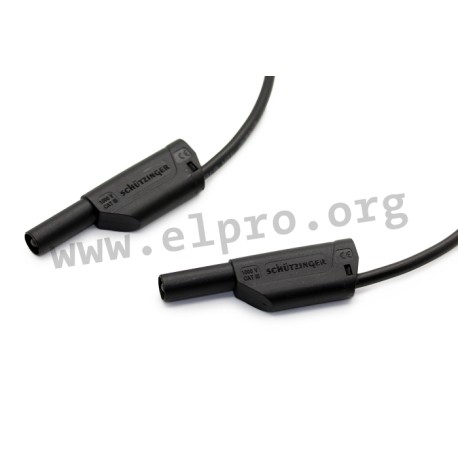 VSFK 8700 / 2.5 / 150 / SW, Schützinger safety measuring leads, CAT III, 2,5mm², 32A, VSFK 8700 and VSFK 8701 series