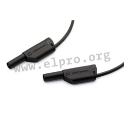 VSFK 8700 / 2.5 / 200 / SW, Schützinger safety measuring leads, CAT III, 2,5mm², 32A, VSFK 8700 and VSFK 8701 series