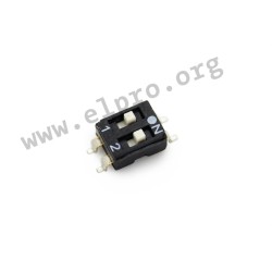 ESD-102-EZ, ECE DIL switches, SMD, pitch 2,54mm, SD and ESD series