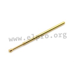 1025/E-C-1.5N-AU1.5C, PTR spring contacts, for measurement technology, pitch 2,54mm, 1025E series