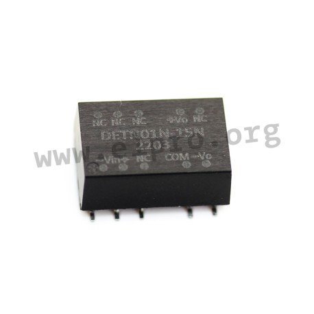 DETN01L-12N, Mean Well DC/DC converters, 1W, SMD, DETN01-N series