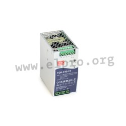 TDR-240-24, Mean Well DIN rail switching power supplies, 240W, 3-phase input, TDR-240 series