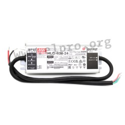 HLG-40H-12, Mean Well LED-Schaltnetzteile, 40W, IP67, CV und CC (mixed mode), fest voreingestellt, HLG-40H Serie