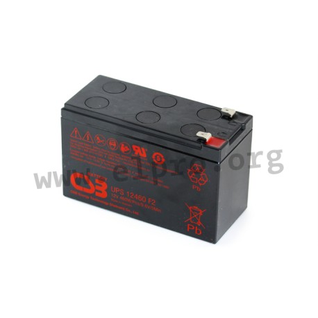 UPS12460, CSB lead-acid batteries, 12 volts, for UPS operation, UPS series
