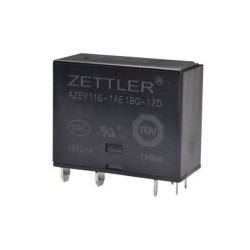 AZEV116-1AE1BG-12D, Zettler PCB relays, 16A, 1 normally closed and 1 normally open contact, for e-mobility, AZEV116 series