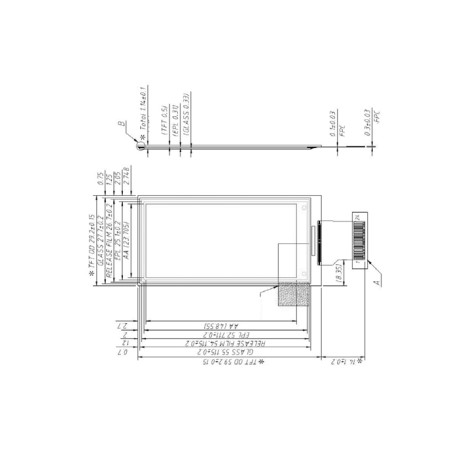 DEE122250A-W, Display Elektronik ePaper LCD displays, 122x250