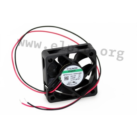 MF50151V1-1000U-A99, Sunon Lüfter, 50x50x15mm, 12V DC, MF und HA Serie