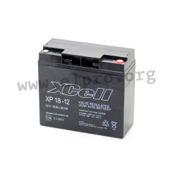 XP18-12, XCELL lead-acid batteries, 12 volts, XP series