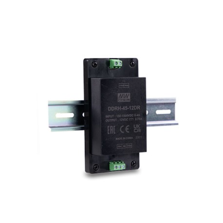 DDRH-45-48DR, Mean Well DC/DC converters, 45W, DIN rail housing, DDRH-45 series