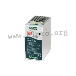 DBUF20-24, Mean Well DIN rail buffer modules, 20A, DBUF20 series