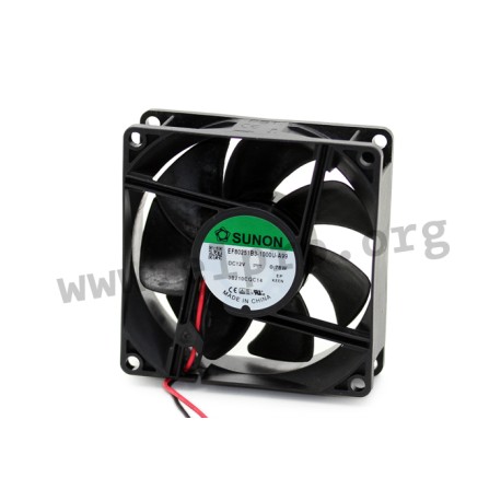 EF80251B3-1000U-A99, Sunon fans, 80x80x25mm, 12V DC, EE/EF/MF/HA/GF/PF series