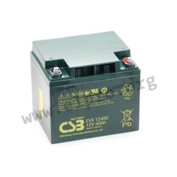 EVX12400-I1, CSB lead-acid batteries, 12 volts, for cyclic operation, EVH and EVX series