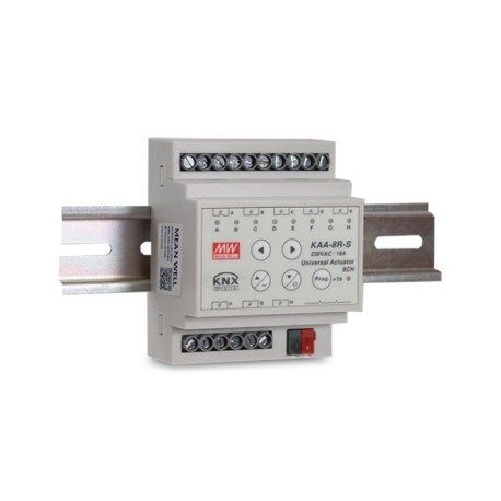 KAA-8R-16S, Mean Well KNX universal actuators, KNX standard, KAA-8R and KAA-8R-S series