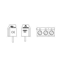 , Degson terminal blocks, pitch 5mm, 17,5A, screw principle, DG301-5.0 series