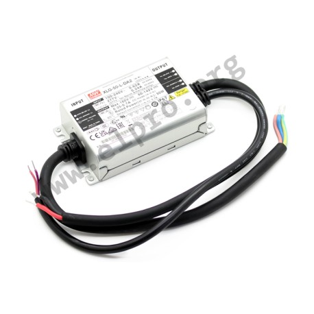 XLG-50-L-DA2, Mean Well LED drivers, 50W, IP67, constant power, dimmable, DALI 2.0 interface, XLG-50-DA2 series