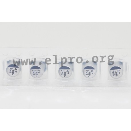EEEHBE101UAP, Panasonic electrolytic capacitors, SMD, 105°, 2000h, HB series