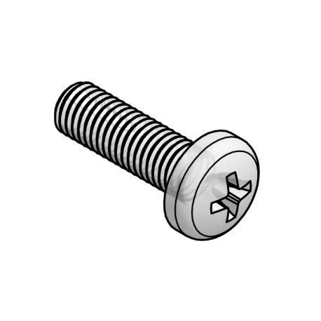 170030600022, Essentra countersunk screws, M3/M4, polycarbonate with recessed cross (DIN 7985), 170_ series