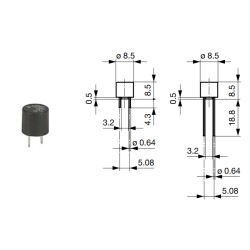 0034.6916, Schurter miniature fuse links, time lag, radial, short terminals, MXT250 series