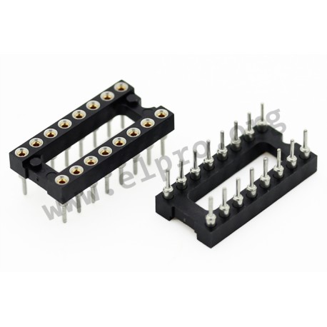001-2-018-3-B1STF-XT0, MPE Garry IC precision sockets, pitch 2,54mm, 001 series
