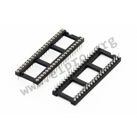 001-2-032-6-B1STF-XT0, MPE Garry IC precision sockets, pitch 2,54mm, 001 series