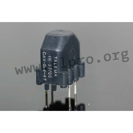 CAX-2,0-1,0, Talema current-compensated chokes, partially potted, vertical, CA series