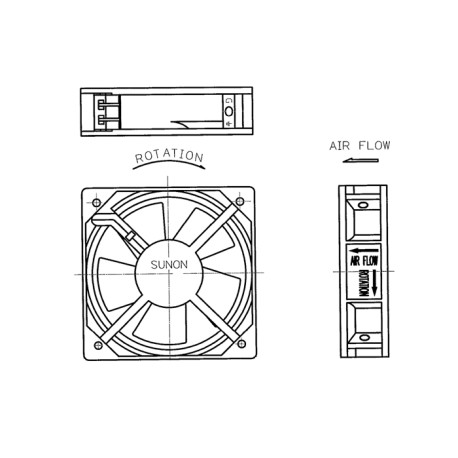 A12003320G-00, Sunon fans, 120x120x25mm, 230V AC, DP series