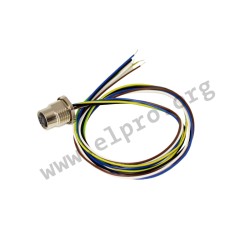 43-01004, Conec connectors, panel mounting, with screw locking, with wire, SAL series