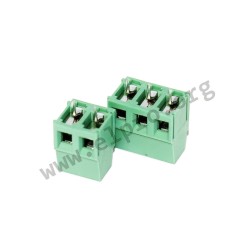 DG500-5.08-02P-14-00A(H), Degson terminal blocks, pitch 5,08mm, 18A, 250V, screw-cage clamp principle, DG500-5.08 series