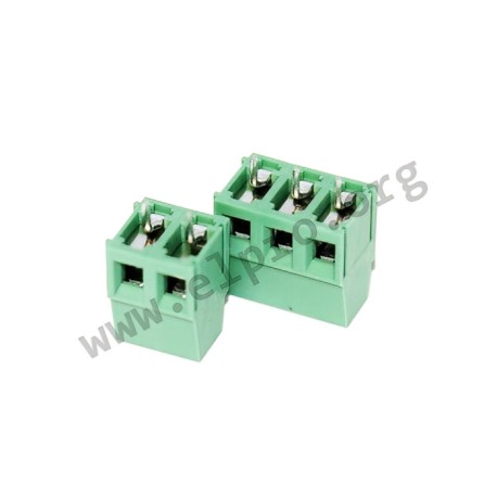 DG500-5.08-02P-14-00A(H), Degson terminal blocks, pitch 5,08mm, 18A, 250V, screw-cage clamp principle, DG500-5.08 series